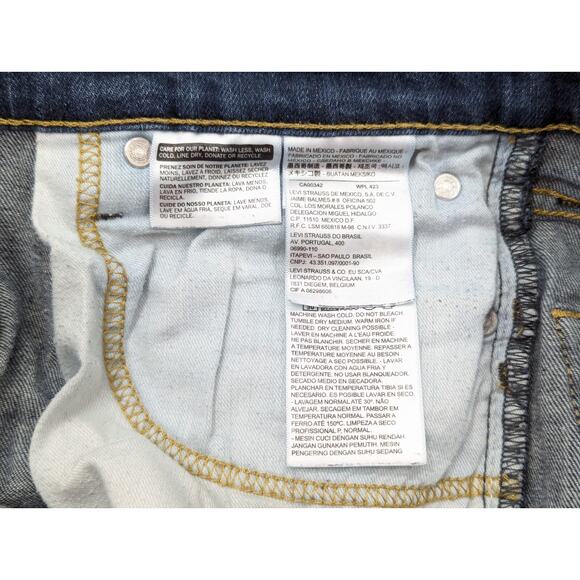 Levi’s 513 Jeans Men’s Slim Fit Straight Leg Blue Medium Wash Denim Size 30 x 32 - Picture 8 of 12